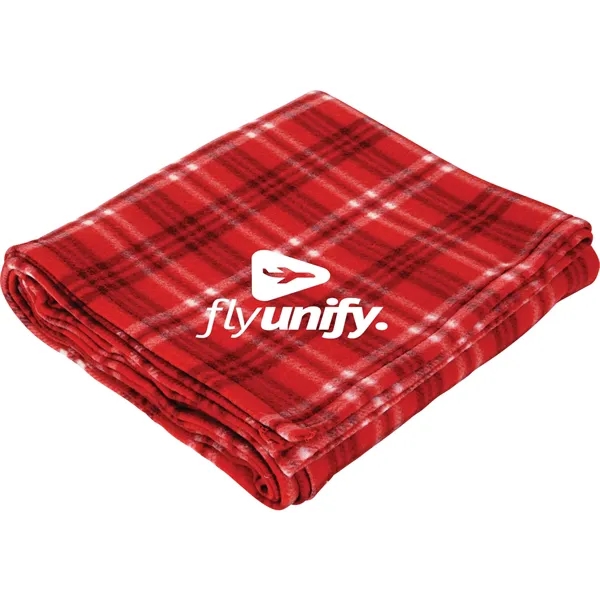 Red (Rd) color option for Plaid Fleece Blanket