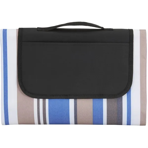 Royal (Ryl) color option for Oversized Striped Picnic And Beach Blanket