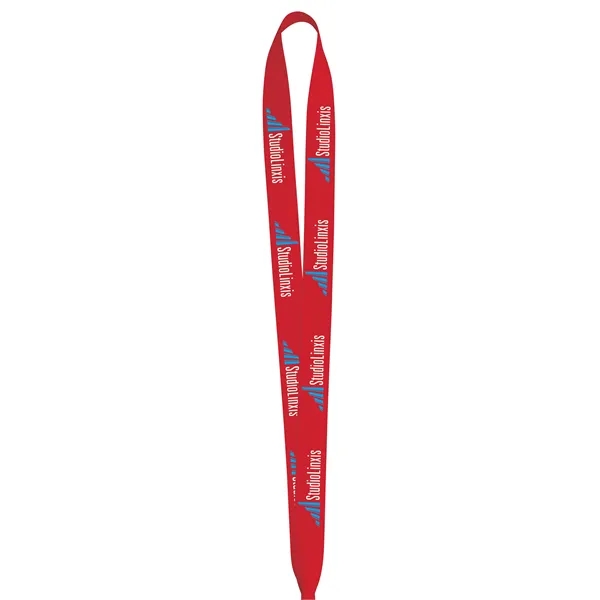Red (185C) color option for 5/8" Polyester Woven Lanyard