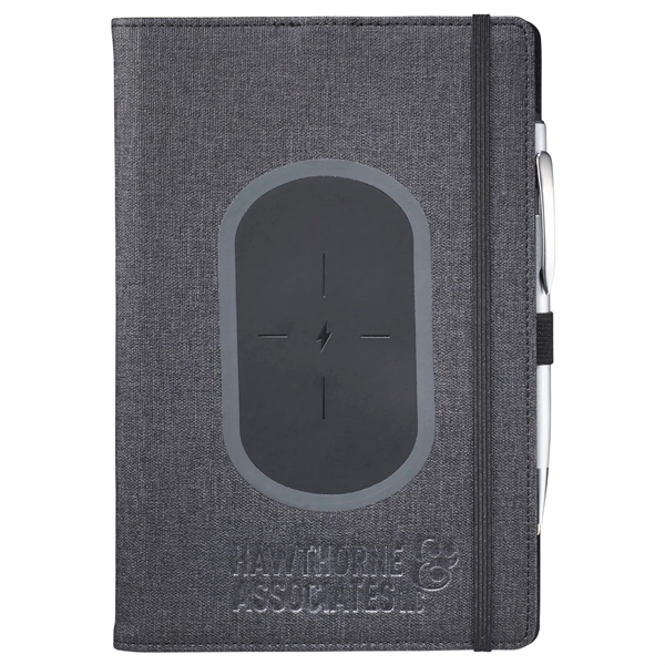Black (Bk) color option for Fsc® Mix 5.5 X 8.5 Walton Wireless Charging Journa