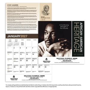 Photo of African American Heritage: Dr. Luther King, Jr. Calendar