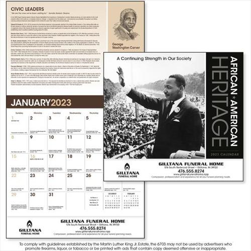 Photo of African American Heritage: Dr. Luther King, Jr. Calendar