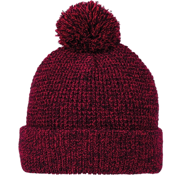 Team Red Heather (358) color option for Unisex Vault Knit Toque