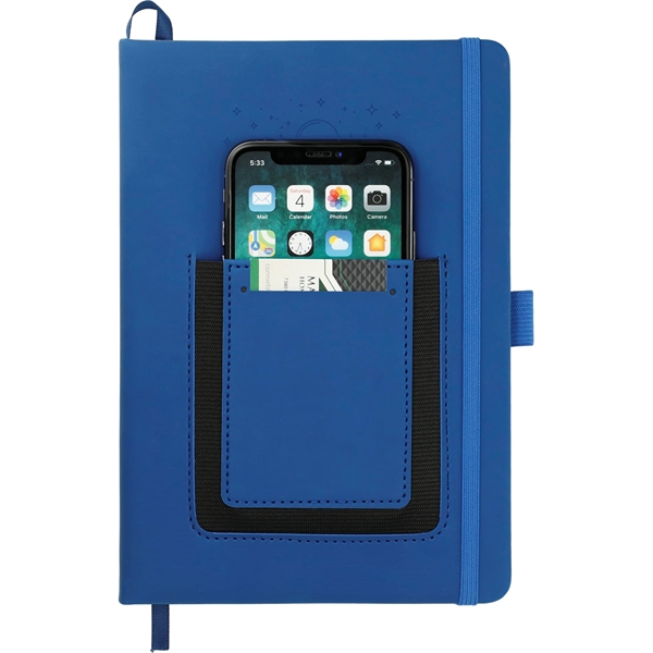 Navy (Ny) color option for Fsc® Mix 5.5x8.5 Vienna Phone Pocket Bound Journal