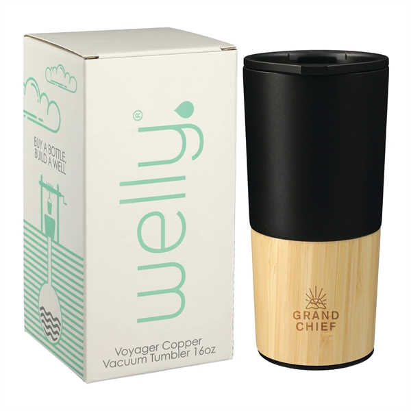 Black (BK) color option for Welly® Copper Vacuum Tumbler 16oz W/ Gb