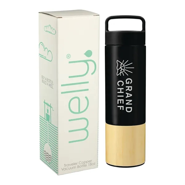 Black (Bk) color option for Welly® Traveler Copper Vacuum Bottle 18oz W/ Gb