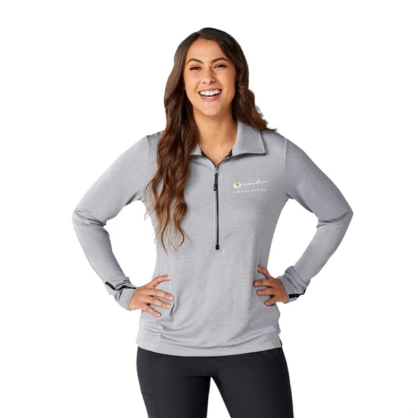 Heather Grey/Black (932) color option for Women's Dege Eco Knit Half Zip