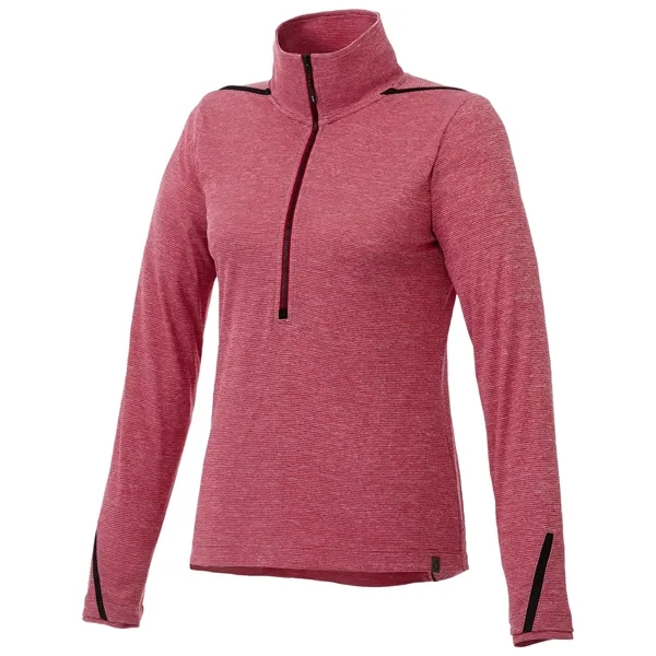 Vintage Red Heather/Black (369) color option for Women's Dege Eco Knit Half Zip