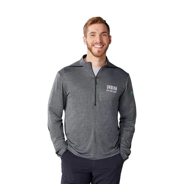 Heather Charcoal/Black (986) color option for Men's Dege Eco Knit Half Zip