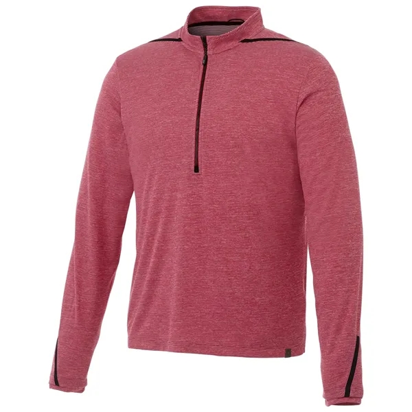 Vintage Red Heather/Black (369) color option for Men's Dege Eco Knit Half Zip
