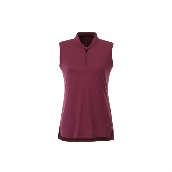 Maroon Heather (384) color option for Women's Kinport Sleeveless Polo
