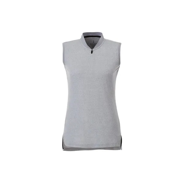 Silver Heather (927) color option for Women's Kinport Sleeveless Polo