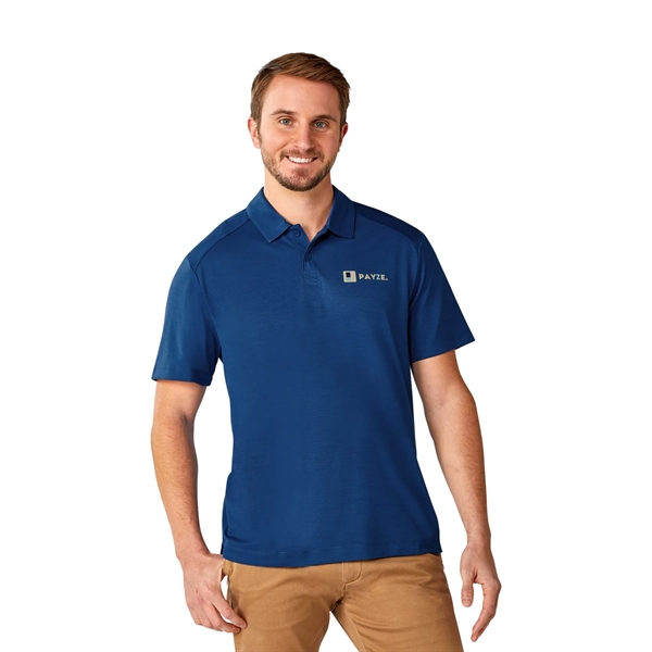 Metro Blue (550) color option for Men's Amos Eco Ss Polo