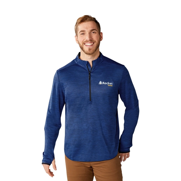 New Royal Heather (561) color option for Men's Mather Knit Half Zip