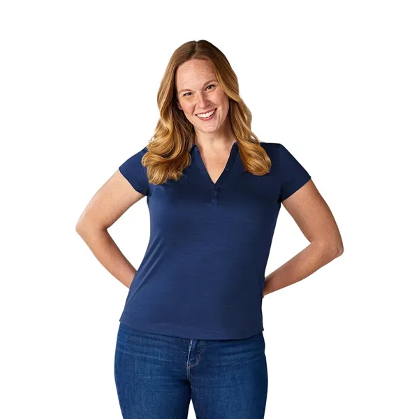 Metro Blue (550) color option for Women's Amos Eco Ss Polo