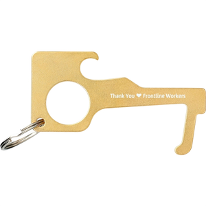Photo of No Contact Keychain Bottle Opener   Brass
