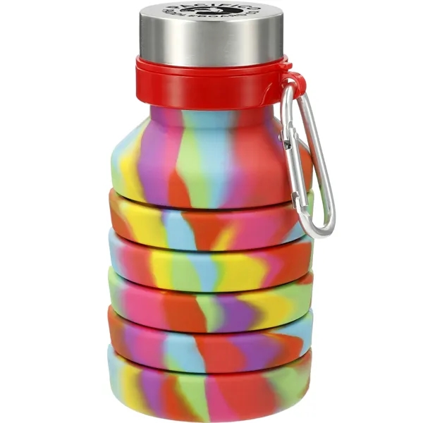 Tie-Dye (Tidy) color option for Zigoo Silicone Collapsible Bottle 18oz   Tie Dye