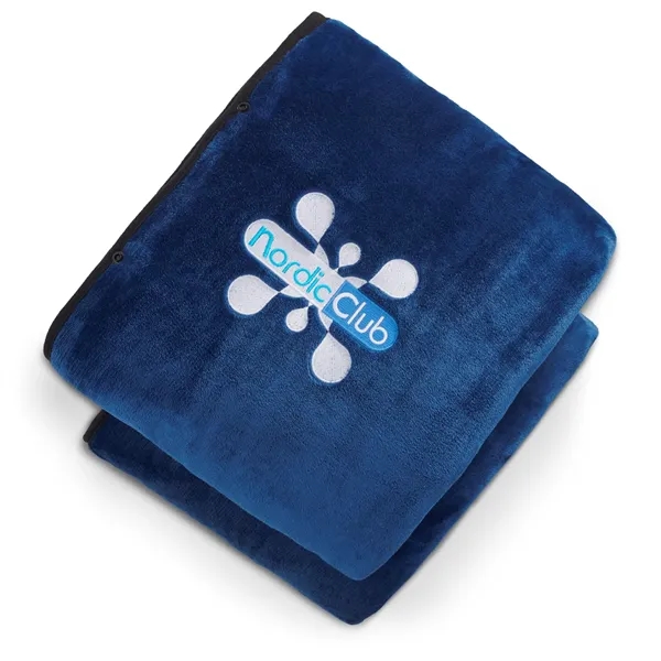 Navy (NY) color option for Oversized Wearable Wfh Cozy Fleece Sherpa Blanket
