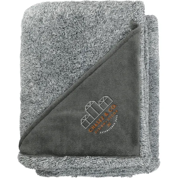 Charcoal (Ca) color option for Heathered Fuzzy Fleece Blanket