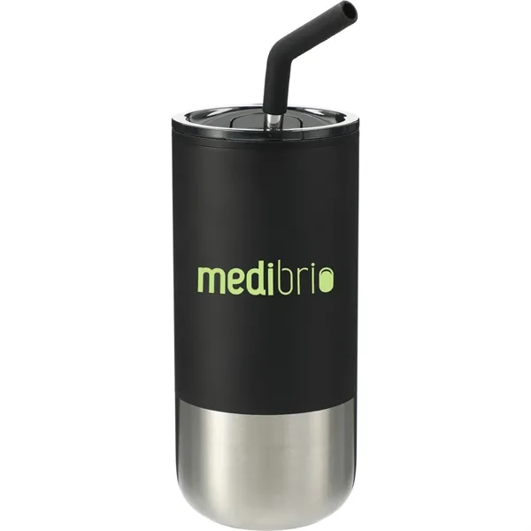 Black (Bk) color option for Lagom 16oz Tumbler W/ Ss Straw