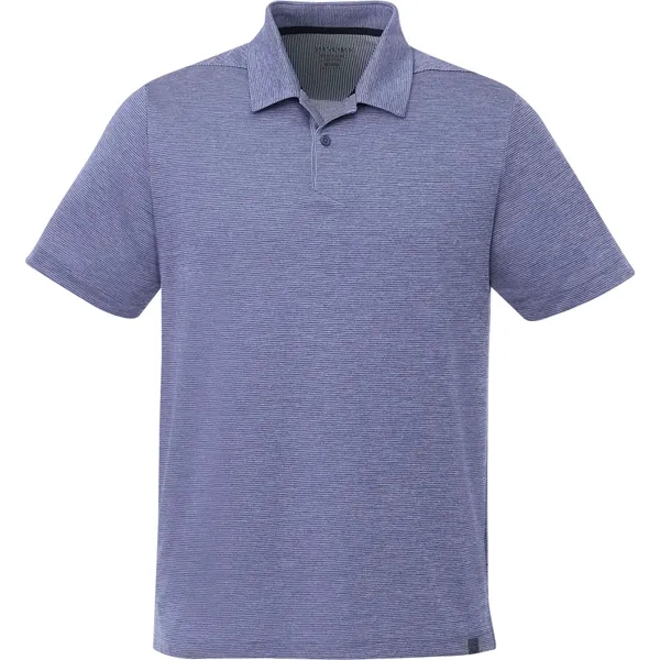 Metro Blue Heather (550) color option for Men's Dege Eco Ss Polo
