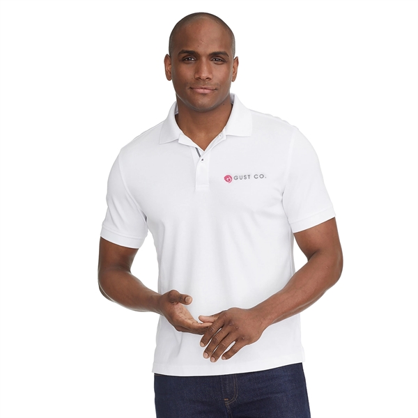 White (125) color option for Untuc Kit Damaschino Short Sleeve Polo Men's