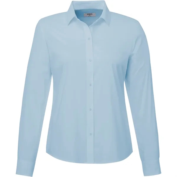 Frost Blue (435) color option for Untuc Kit Bella Long Sleeve Shirt Women's