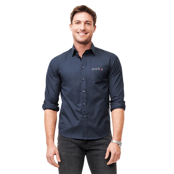 Navy (575) color option for Untuc Kit Castello Wf Long Slv Slim Fit Shirt Men's