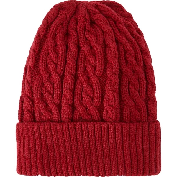 Vintage Red (369) color option for Unisex Optimal Knit Cuffed Beanie