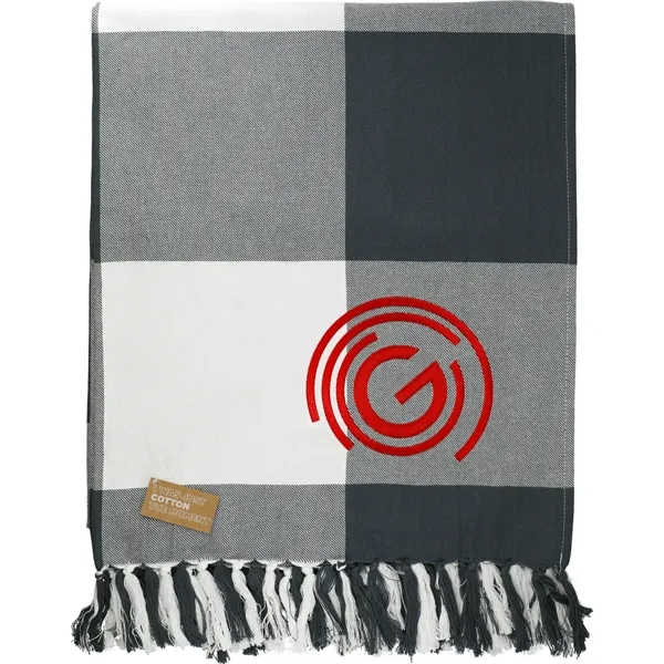 Charcoal (Ca) color option for Field & Co. 100% Organic Cotton Check Throw Blanke