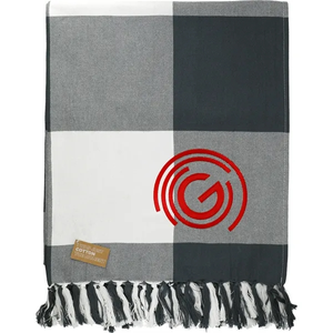 Photo of Field & Co. 100% Organic Cotton Check Throw Blanke