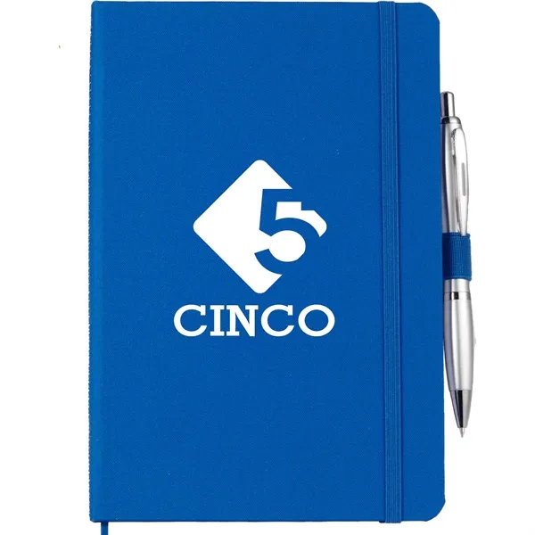 Blue (Bl) color option for Fsc® 5.5" X 8.5" Recycled Marine Bound Journal