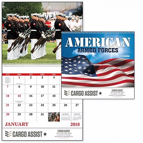 Photo of American Armed Forces Spiral Calendar