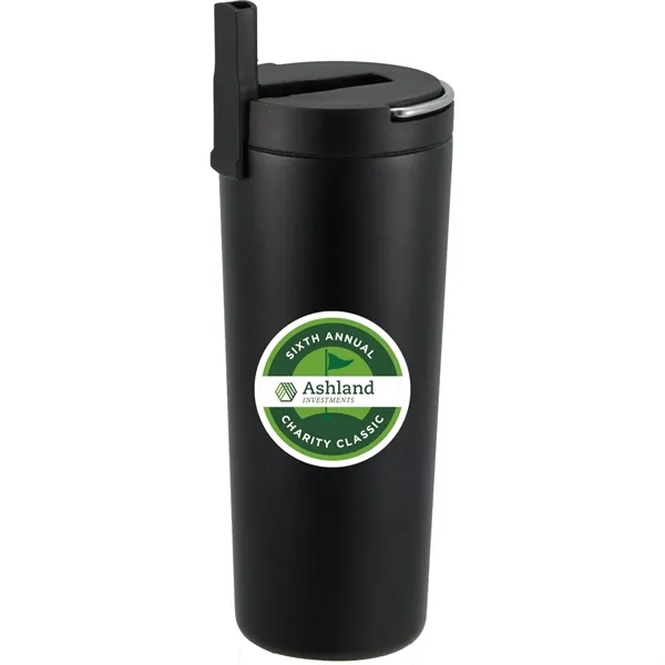 Black (Bk) color option for Thor Copper Insulated Tumbler 24oz Flip Straw Lid
