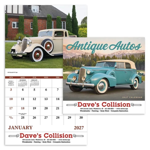 Photo of Antique Autos Stapled Calendar