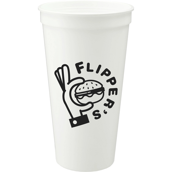 White (Wh) color option for Solid 24oz Stadium Cup