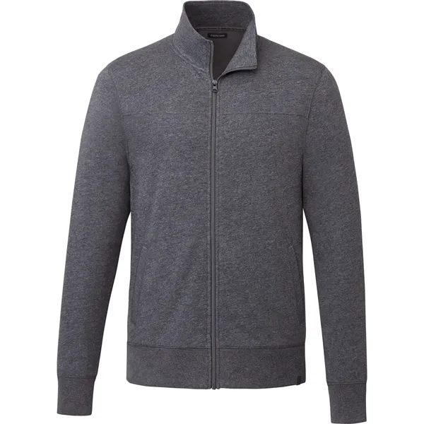 Heather Dark Charcoal (988) color option for Men's Argus Eco Fleece Full Zip