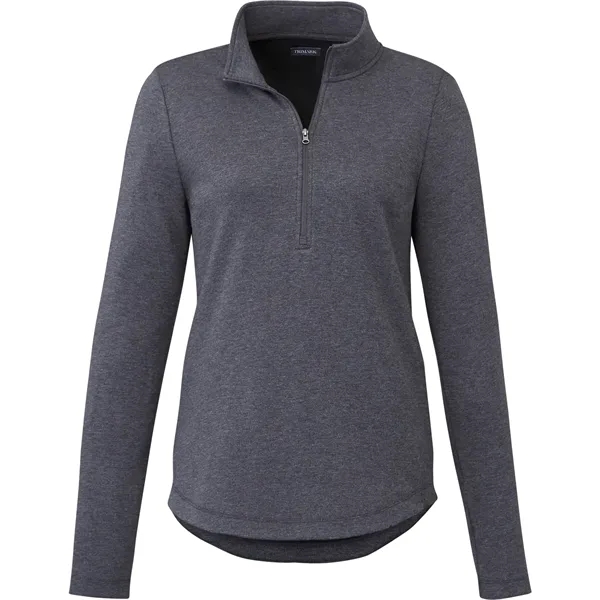 Heather Dark Charcoal (988) color option for Women's Rigi Eco Knit Half Zip