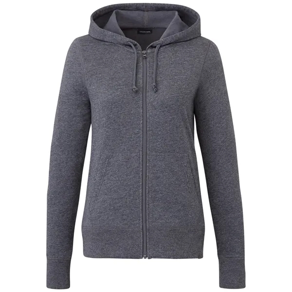Heather Dark Charcoal (988) color option for Women's Argus Eco Fleece Full Zip Hoody
