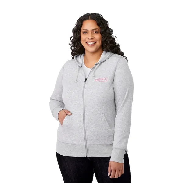 Heather Grey (932) color option for Women's Argus Eco Fleece Full Zip Hoody