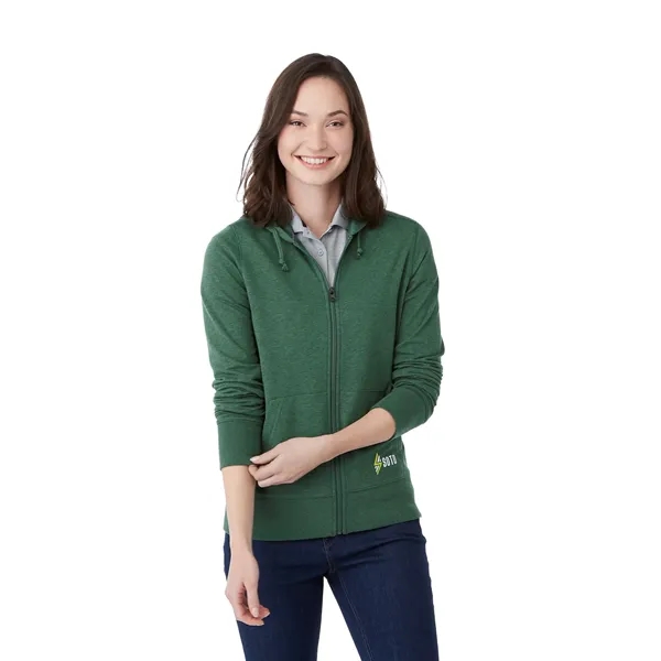 Juniper Heather (655) color option for Women's Argus Eco Fleece Full Zip Hoody