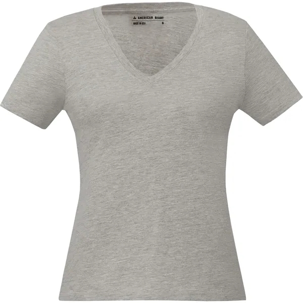 Heather Grey (932) color option for American Giant Classic Cotton V Neck T   Women's