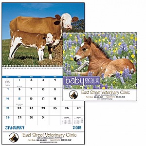 Photo of Baby Farm Animals Spiral Calendar