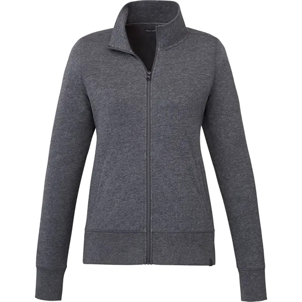 Heather Dark Charcoal (988) color option for Women's Argus Eco Fleece Full Zip