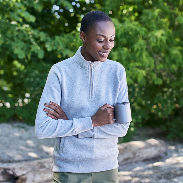 Grey Mix (931) color option for Women's Paddlecreek Roots73 Fleece Quarter Zip