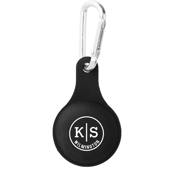 Black (Bk) color option for Air Tag Silicone Case And Carabineer
