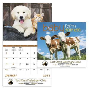 Photo of Baby Farm Animals Stapled Calendar