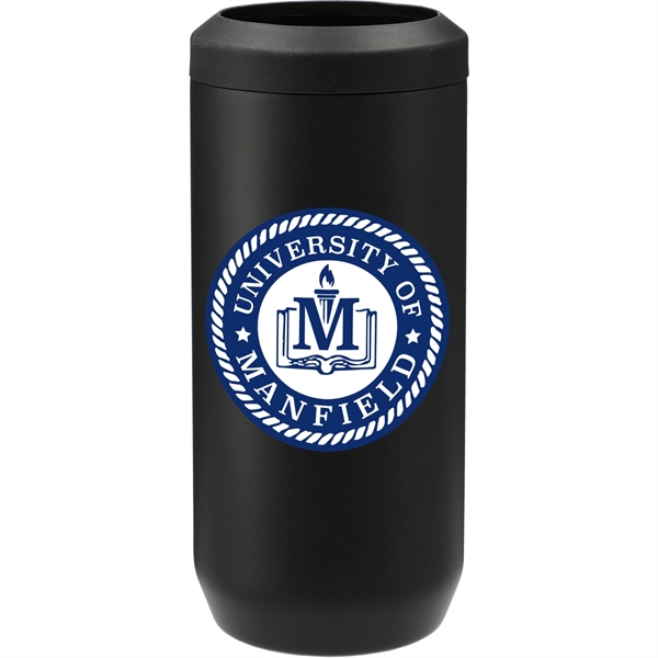 Black (Bk) color option for Camel Bak Slim Can Cooler 12oz