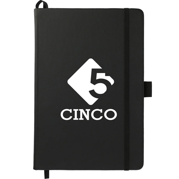Black (Bk) color option for 5.5" X 8.5" Cactus Leather Bound Journal