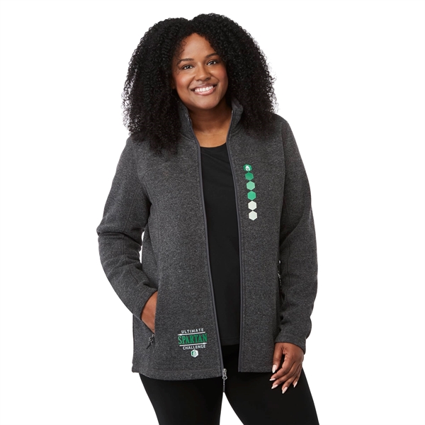Heather Dark Charcoal (988) color option for Darnell Eco Knit Full Zip   Women's
